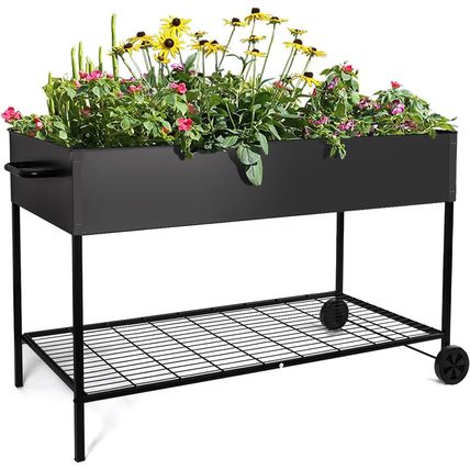 MIXC 50 * 26 * 31 Large Metal Raised Garden Beds with Legs, Elevated Planter Box