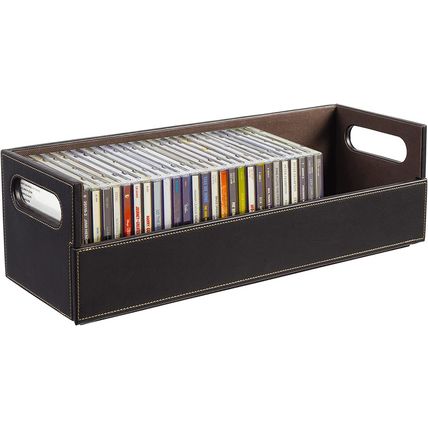 Stock Your Home CD Storage Box, Organizer Shelf for Movie Cases, Dvds, Cassette