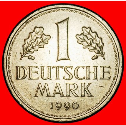 Ⰶ NOT COMMUNIST (1950-2001): GERMANY ★ 1 MARK 1990D BAVARIA★LOW START★NO RESERVE