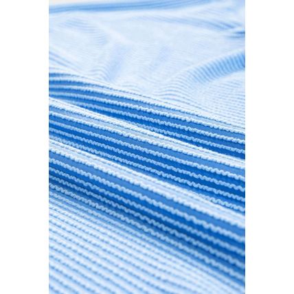 Light Blue Plus Size Ribbed Long Sleeve Top and Drawstring Shorts Set