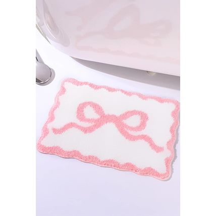 Pink Bow Knot Water Absorption Entrance Ground Mat