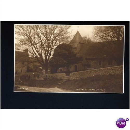 Wiltshire WEST DEAN Church Postcard by Judges (416)