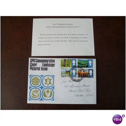 1966 GB Landscapes stamps GPO First Day Cover London EC FDI
