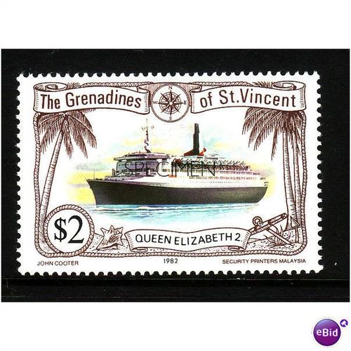 ST VINCENT GRENADINES 1982 $2 QUEEN ELIZABETH OPT SPECIMEN SG 221 U/M MINT