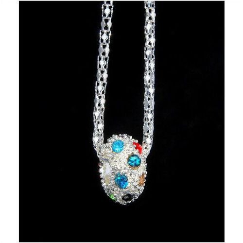 Fine Coloured Crystal Silver Plated Charm Pendant Necklace Chain Jewellery 1602
