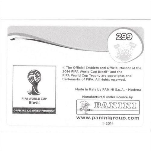 2014 Panini World Cup Soccer Stickers - #299 - England Team