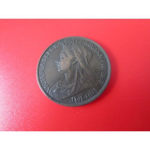 1896 QUEEN VICTORIA ONE PENNY - COIN - 2 FREE POST. AD