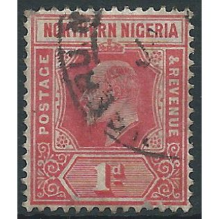 Northern Nigeria 1910 SG29 1d Carmine Fine Used....
