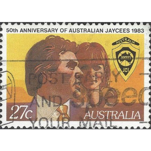AUSTRALIA, Australian Jaycees, yellow & brown 1983, 27c, #2