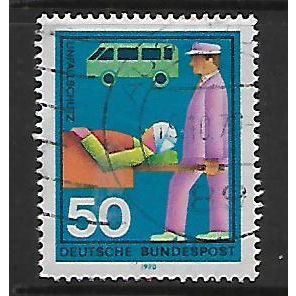 GERMANY 1970 RELIEF SERVICES 50pf ROAD ACCIDENT CASUALTY SG 1533 FINE USED