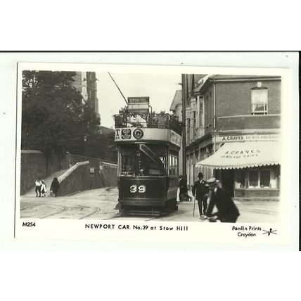 Wales NEWPORT Stow Hill - Tram No.39 Postcard (Pamlin M254)