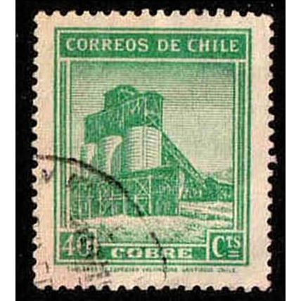 Chile 1938 Industry 40c Used Stamp Cobre.
