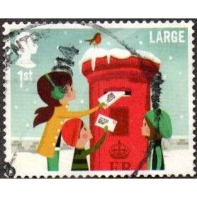 2014 Christmas 1st Large. Posting Christmas Cards. S Ad/DCut Fine Used Off Paper