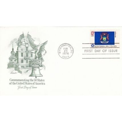 United States 1976 Michigan FDC Washington DC cancel unaddressed VGC
