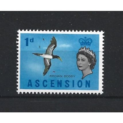 Ascension.SG70 1d Brown Bobby.Mounted Mint.Aug24a