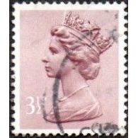 1971-96 Machin . 3.1/2p Value. Purple Brown. One Phos Centre Band. V Fine Used.
