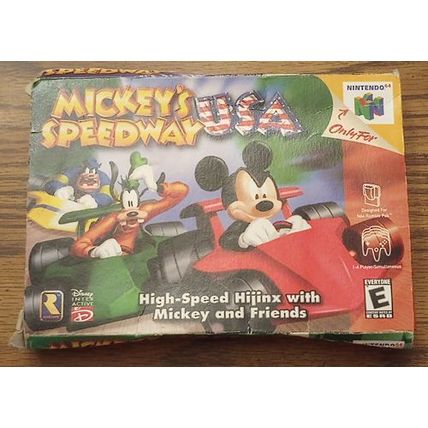 Disney Mickey's Speedway USA Nintendo N64 Game, Box, Manual FREE Shipping