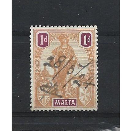 Malta.SG125 1d Orange and Purple.Fine Used.Apr25k