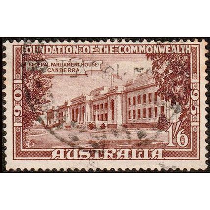 Australia 1951 Parliament house 1'6 Used Stamp