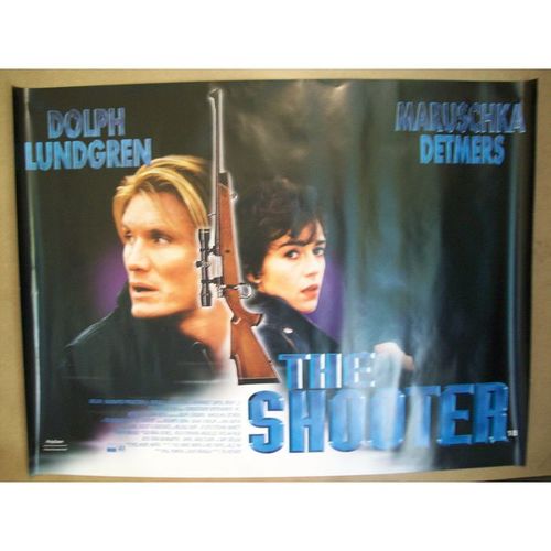 THE SHOOTER Dolph Lundgren, Marouschka Detmers 1994 Movie Quad Poster