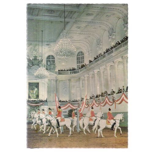 VIENNA, SPANISH RIDING SCHOOL unused postcard c.1967 =
