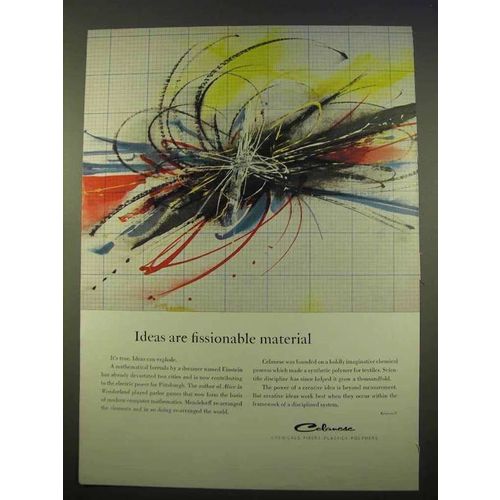 1963 Celanese Chemicals Ad - Ideas Fissionable Material