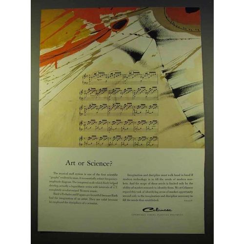 1963 Celanese Chemicals Ad - Art or Science