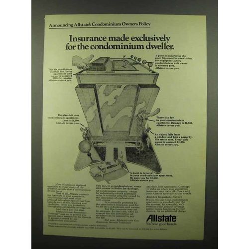 1974 Allstate Insurance Ad - Condominium Dweller