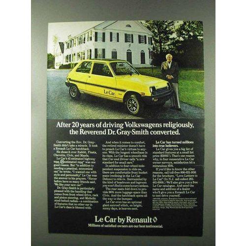 1979 Renault Le Car Ad - The Reverend Converted