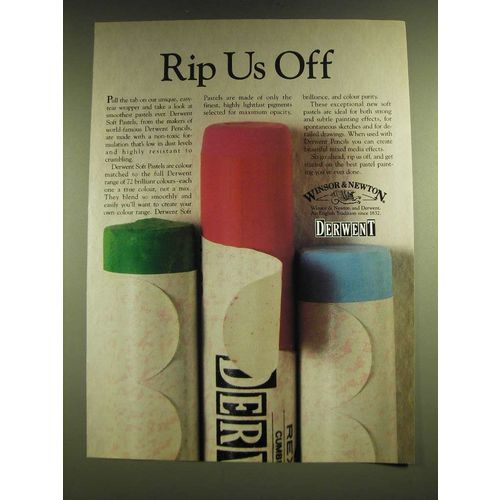 1990 Winsor & Newton Derwent Soft Pastels Ad - Rip us off