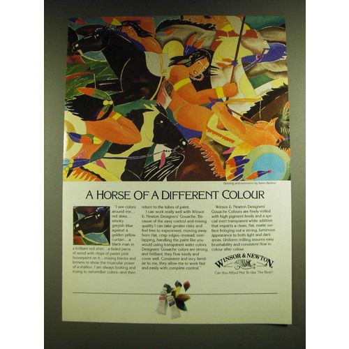 1990 Winsor & Newton Designers' Gouache Ad - painting by Karen Barbour