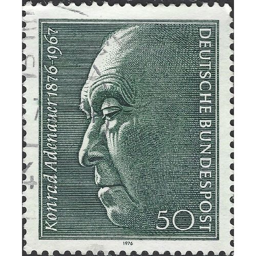 GERMANY, Konrad Adenauer, 1876-1967, grey-green 1976, 50pf