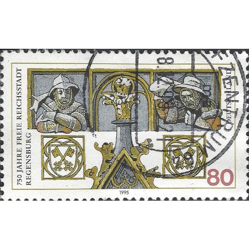 GERMANY, Regensburg 750 years, gold 1995, 80pf