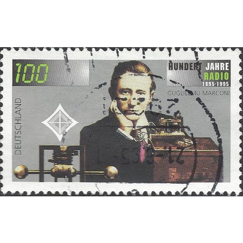 GERMANY, Guglielmo Marconi 1874-1934, grey 1995, 100pf, #3