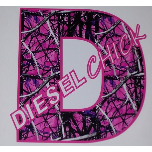 Diesel Chick Camo Decal decals F250 Muddy F350 Ram GMC Sticker Power Stroke 2500
