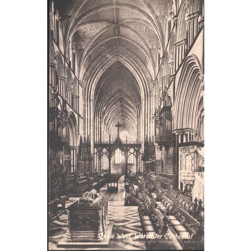Vintage Valentine's PC - Worcester Cathedral, Worcestershire, The Choir, West
