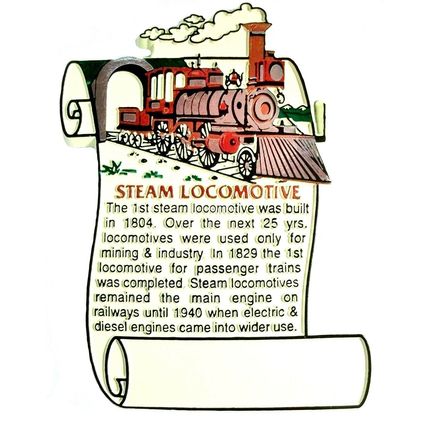 Steam Locomotive History Fridge Magnet