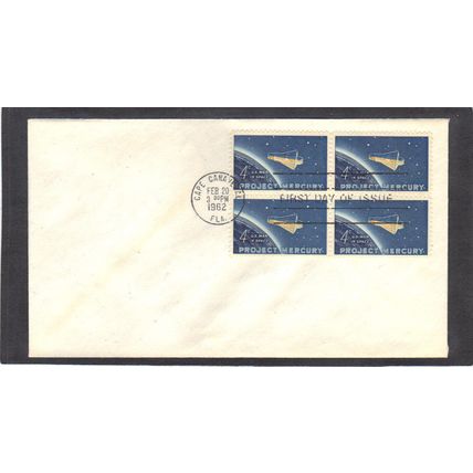 FDC 1193 4c Project Mercury Blk/4 (No Cachet-U/A) CV41953