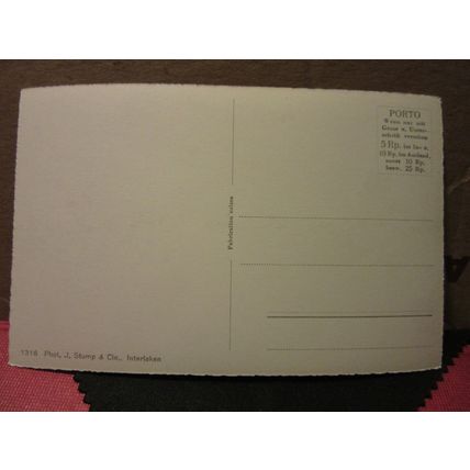 BRIENZERSEE mit BRUNIGBAHN, INTERLAKEN unused postcard RP =