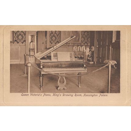 Queen Victoria's Piano Kensington Palace Old Royalty Postcard