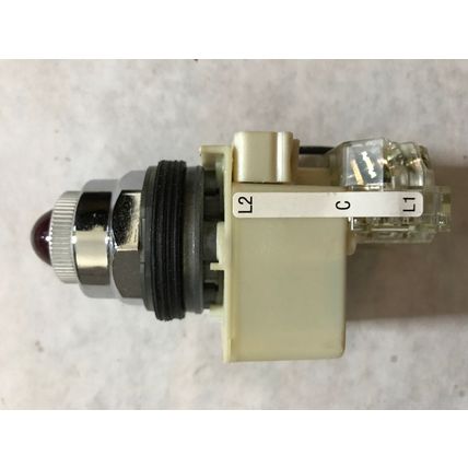 LOT 2 Square-D CLASS 9001 KM1,KM1R6,120V Push Test Pilot Light RED LENS,ST