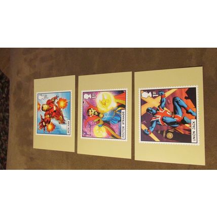 2019 GB PHQ FDC Cover Postcards - Marvel comics set & M/S super heroes