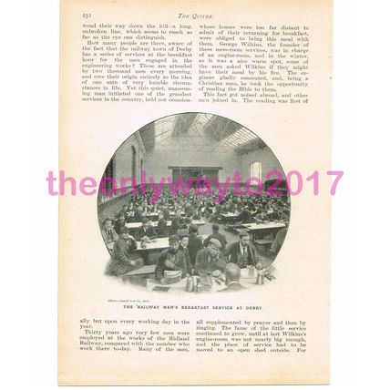 Railwaymens Breakfast Service, Derby, England, Book Illustration (Print), c1899