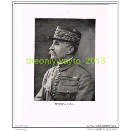 MARSHALL FOCH, FRANCE, PHOTO BOOK ILLUSTRATION c1914