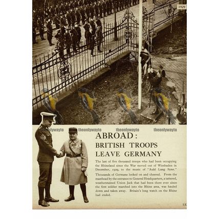 British Troops Leave Germany, 1929, Book Illustration, 1938