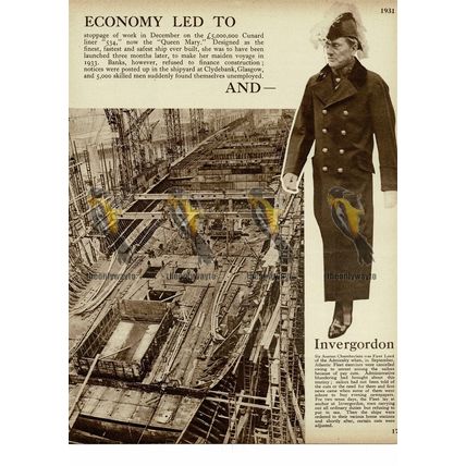 Economy Led to Delays to Queen Mary & Fleet Exercises, 1920, Book Illustration