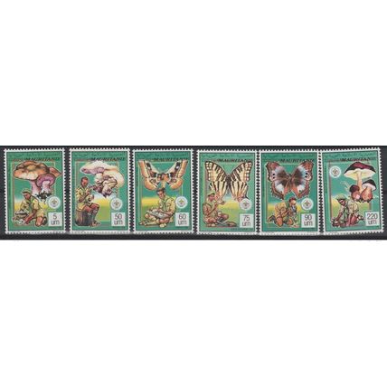 Mauritanie 1990 / 1991 Mi. 987 - 992 Scoutisme Scouts Pfadfinder Papillon
