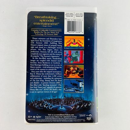 Fantasia 2000 Walt Disney Pictures Presents VHS Video Clamshell Case