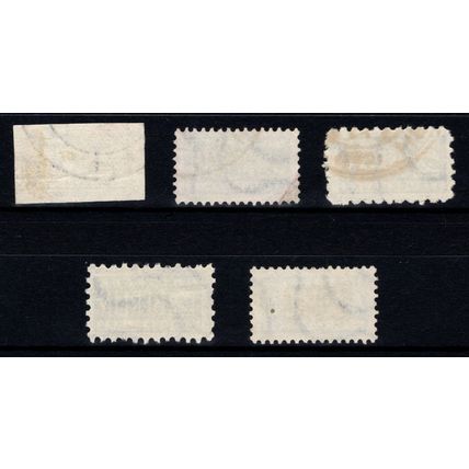 Germany 1949-56, Emergency Victims Tax Stamps for Berlin, aka "Blue Fleas." Used