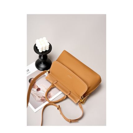 Genuine Leather Women Western Shoulder Handbag Brown